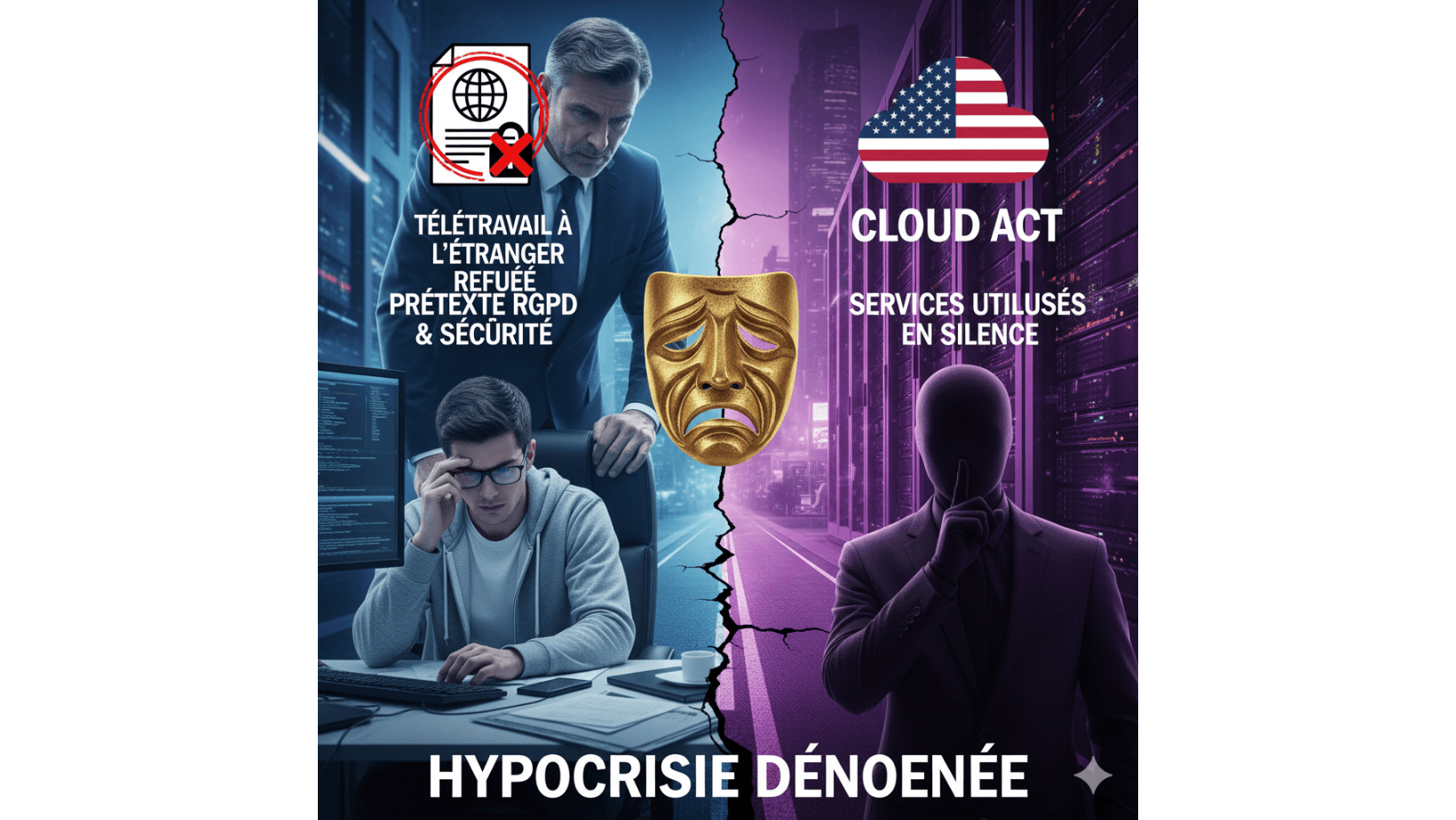 Télétravail à l'Étranger : Le RGPD comme Prétexte, l'Hypocrisie du CLOUD Act comme Réalité 🌍 🔐